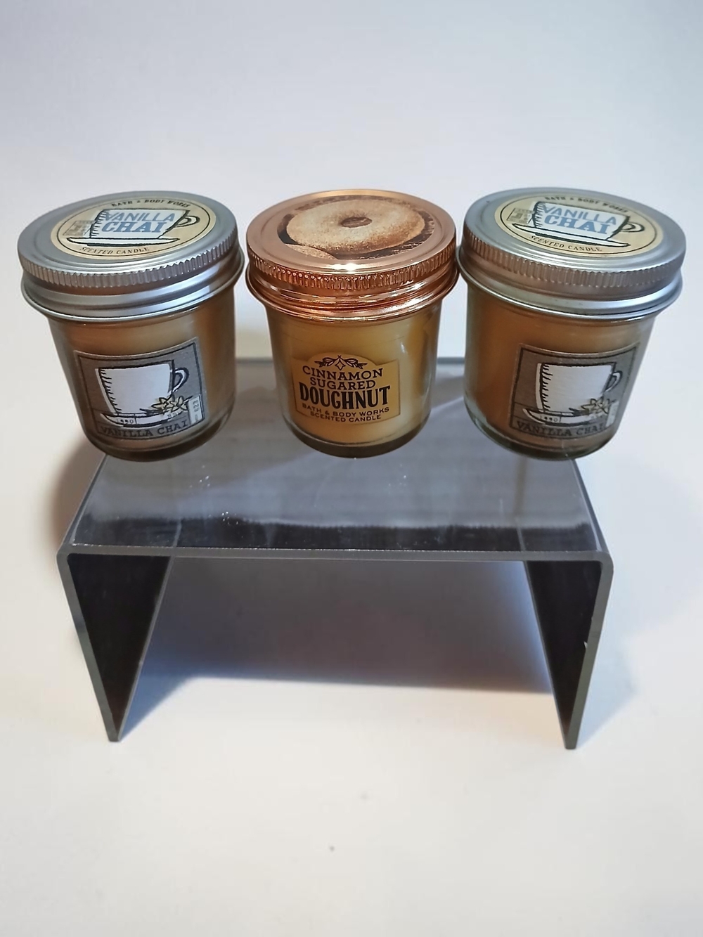 Bath & Body Works Amber Glass Scented Candle Trio